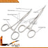 Pet Hemostat Forceps, Stainless Steel Ear Scissors for Dog and Cat, Straight and Bent, 5-inch