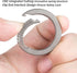 TISUR Titanium Round Carabiner Clip, Spring Hook Key Ring, Small Keychain Carabiner with D-Ring for Keys