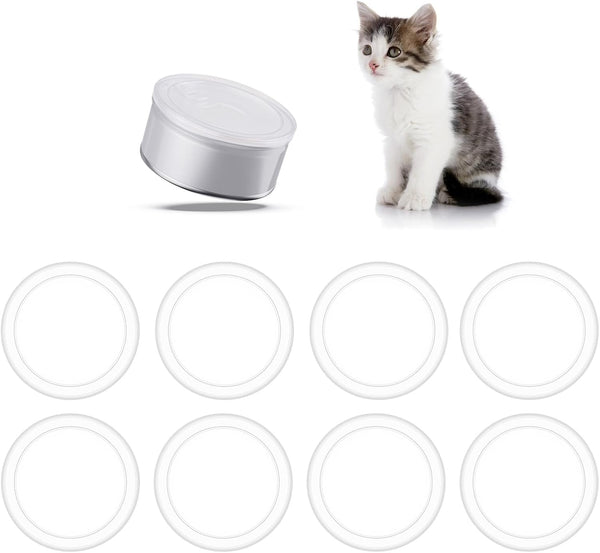 Ajcotahm 8 PCS Dog Food Can Covers Lids, 75 mm Reusable Pet Food