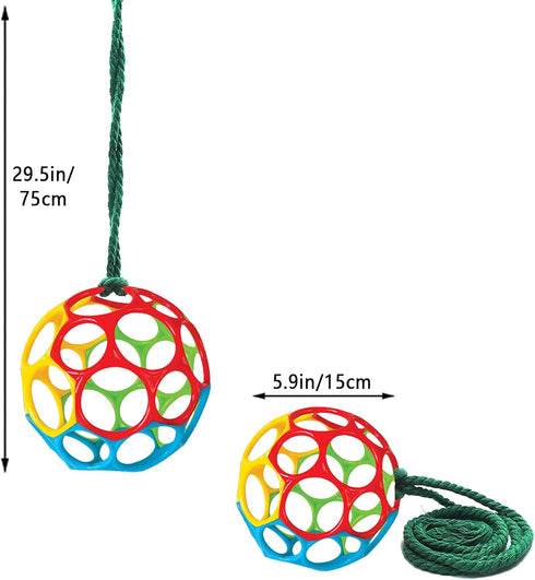 Besimple 2 Pack Horse Treat Ball Hay Feeder Toy, Goat Feeder Ball Hanging Feeding Toy for Horse Goat Sheep Relieve