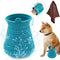 Idepet Dog Paw Cleaner Cup with Towel, Portable Pet Foot Washer Brush for Dogs and Cats, Blue