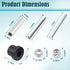 Golf Cart Rear Leaf Spring Bushing Kits with Screw Nut, Suitable for EZGO PDS & TXT Gas and Electric