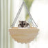 Hamster Wooden Swing Toy Hanging Bed for Gerbil, Rat, Mouse, Dwarf Hamster