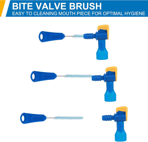 Hydration Bladder Cleaning Kit, 6 in 1 Water Bladder Cleaner Set, 3 Brushes, Cleaning Tablets, Carry Pouch