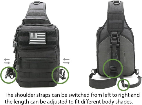 Backpack Pack Daypack Backpack Tactical Sling Bag for Men Molle Shoulder Bag for Hunting, Hiking, Traveling, Camping