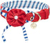 Blueberry Pet Adjustable Dog Collar, Bon Voyage Sea Lover in Timeless Red, Neck 17-20.5", for Large Breed