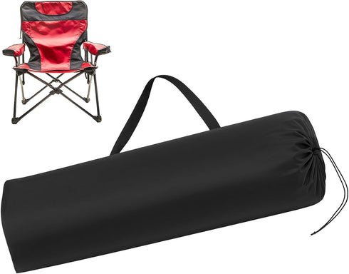 Nogeqi Camping Chair Bag Replacement, Black Portable Folding Chair Bag with Shoulder Strap
