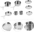 1set Happyyami Outdoor Cooking Pot Stainless Steel Cookware for Camping Hiking and Picnics Lightweight Easy to Clean