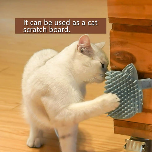 Cat Pet Self Grooming Comb Brush, Multi Functional Corner Massage Glove Tool for Kitten Puppy Relaxing with Catnip