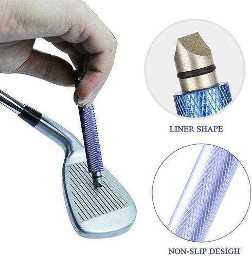 Golf Tool Set with Club Groove Sharpener, Retractable Brush, Cleaner for Wedges & Irons