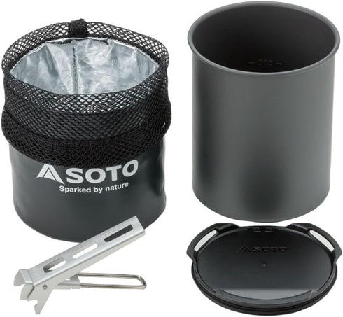 SOTO ThermoLite Cook Set: Lightweight Camping Cooking Gear for Sports, Outdoors, Backpacking, and Hiking