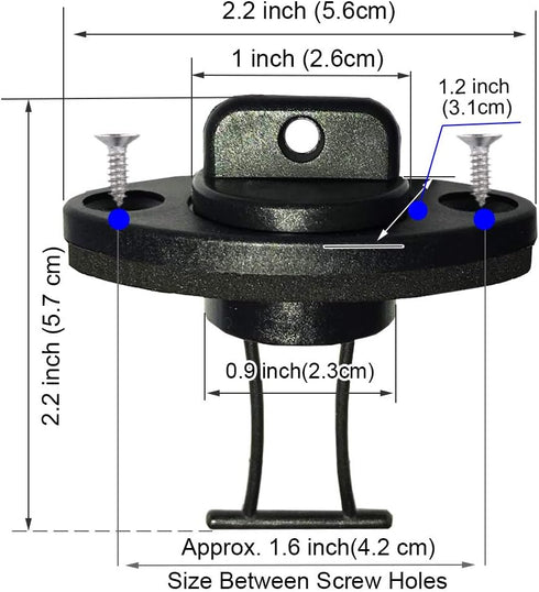 Kayak Drain Plug Kit Hull Coarse Thread Bung for Canoe Boat with Screws Replacement Hardware Accessories 2 PCs