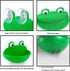 Frog Habitat with Suction Cup, 2 Pcs Cute Fish Tank Accessories Frog Dish Holder Frog Decor Frog Terrarium Decor for Tree Frog Toad Tadpole, Plastic, Green