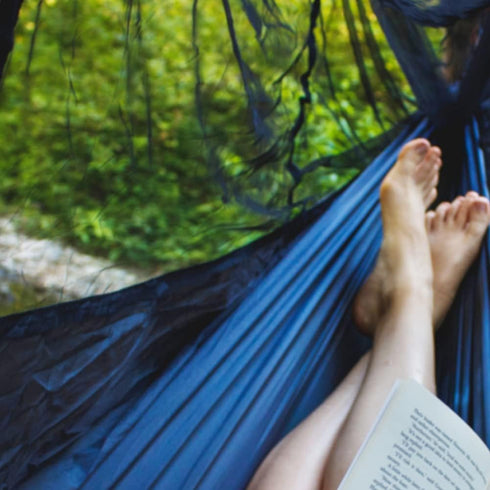 Hammock Net Camping Mosquito Net, Polyester Netting for 360 Degree Protection, Double Sided Zipper for Easy Access