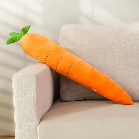 Generic 75cm Squeaky Carrot Plush Dog Toy, Soft Stuffed Chew Toy for Puppy Teething, Interactive Pet Toy for Small