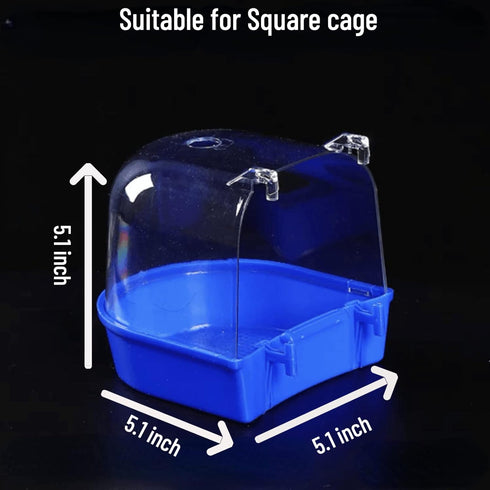 Bird Bath Cage, Cleaning Pet Supplies with Hanging Hooks, Portable Shower for Parrots, Random Color