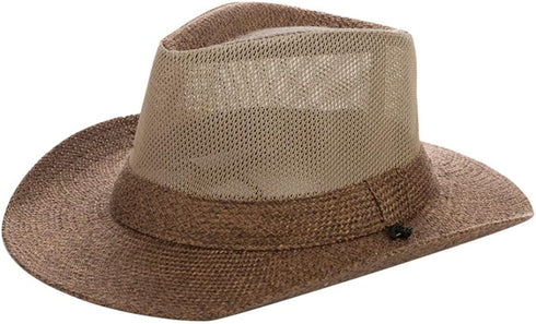 Wide Brim Straw Panama Hat, Fedora Beach Sun Hat UPF50+ Unisex Fishing Hats