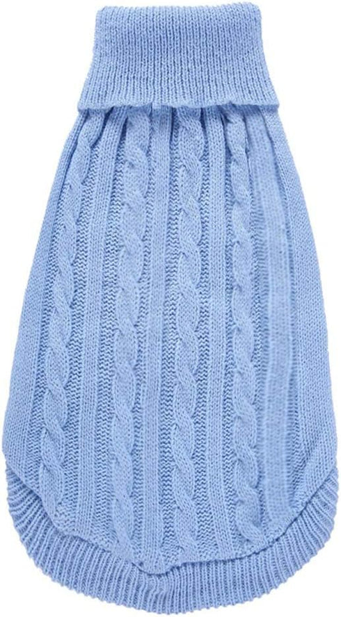 Dog Sweater for Small, Medium, Large Dogs - Warm Winter Turtleneck Pet Clothes for Cats and Puppies, Classic Christmas