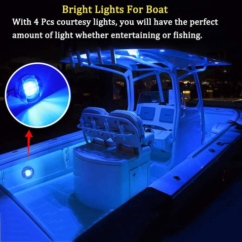 Blue LED Night Fishing and Deck Lights for Boats