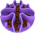 Doweiss Silicone Slow Feeder Dog Bowl Insert, Strong Suction Cups for Slow Eating Bowls, Large, Purple