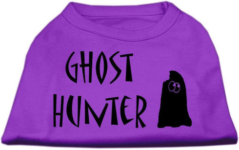 Halloween Pet Dog & Cat Shirt Screen Printed, Ghost Hunter, Red 2XL (20-25 lbs.)