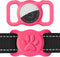Dynmeow Airtag Dog Collar Holder, Stretchy Silicone Anti-Lost Holder for Dog and Cat Collars (HOT PINK)