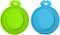 PetBonus 2 Pack Silicone Pet Can Cover Lids, Universal Size for Dog Cat Food, BPA Free, Dishwasher Safe (Blue, Green)