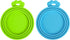 PetBonus 2 Pack Silicone Pet Can Cover Lids, Universal Size for Dog Cat Food, BPA Free, Dishwasher Safe (Blue, Green)