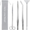 Aquarium Aquascape Tools Kit, 15 Inch Stainless Steel Aquatic Plants Tools for Fish Tank Cleaning