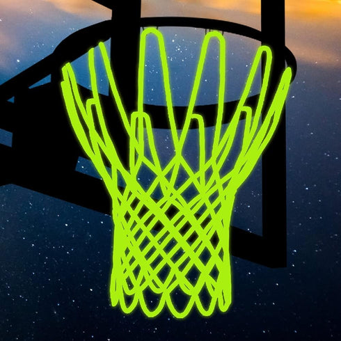 Glow Basketball Net, Luminous Nightlight Portable Outdoor Sun Powered Sport Nylon Basketball Net