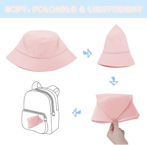 Toddler Sun Hat - Kids Bucket Hat for Sun Protection, Beach Hats for Girls and Boys Swim Cap