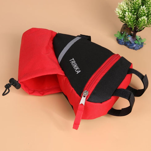 MOOCY Bike Frame Bag with Water Bottle Pouch, Storage Bag for MTB Road Bike Cycling Accessories (Red)