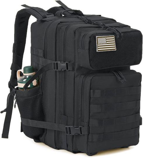 QT&QY Military Tactical Backpack for Men, 25L/35L/45L Molle Daypack, Bug Out Bag with Bottle Holder