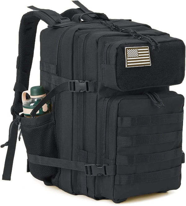QT&QY Military Tactical Backpack for Men, 25L/35L/45L Molle Daypack, Bug Out Bag with Bottle Holder
