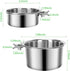 Dog Food Water Bowl for Cage with Clamp Holder, Stainless Steel Pet Kennel Hanging Bowls Non-Spill Detectable Bowls Crate Feeder for Small Medium Large Dogs (Silver, L (82 & 44 OZ))