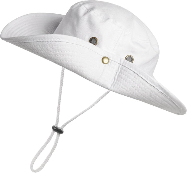 Women's Sun Hat, Wide Brim Bucket Hats, Hiking Fishing UV Protection Safari Boonie Hat for Men Women