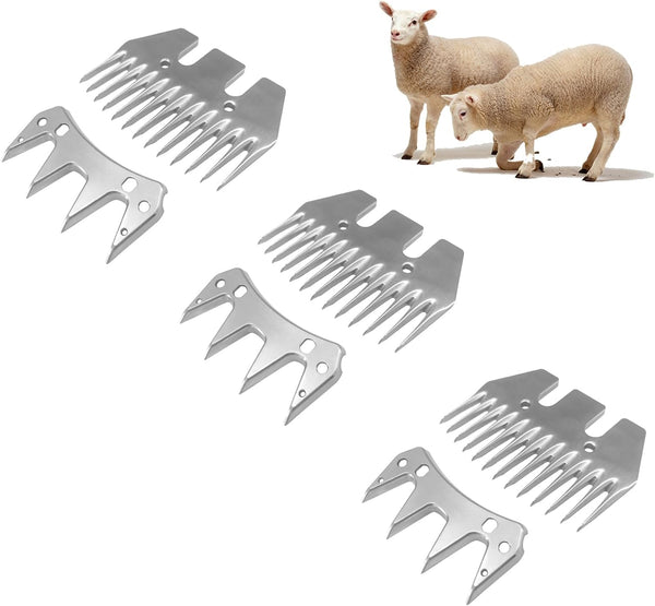Replacement Blades for Sheep Grooming Clippers Compatible with Oster/Lister/Heiniger/GDJOB/BEETRO/Dragro/TAKEKIT (3 PCS)