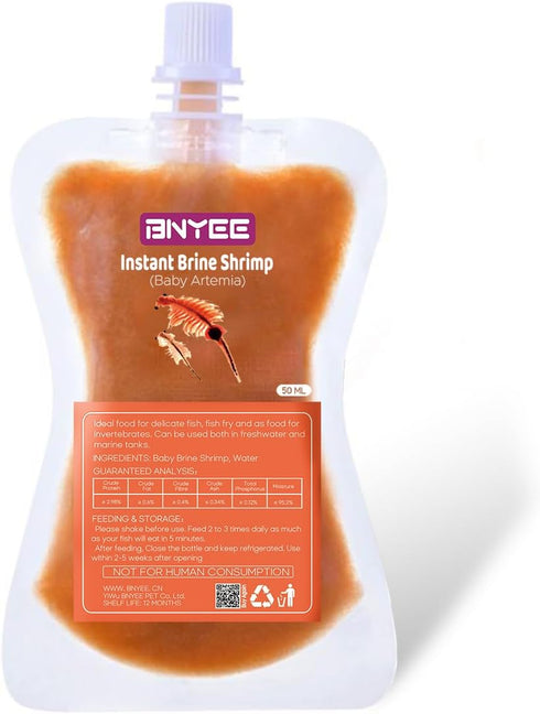 Instant Fish Food - Consisting of Non-Living Baby Brine Shrimp for Fry/Larvae