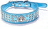 Rhinestone Dog Collar Crown Diamante Jewelry Crystal PU Leather Pet Collar, Blue, M