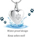 zeqingjw Pet Cremation Jewelry for Ashes, Paw Print Heart Urn Necklace Memorial Keepsake for Pet/Dog's/Cat's Ashes