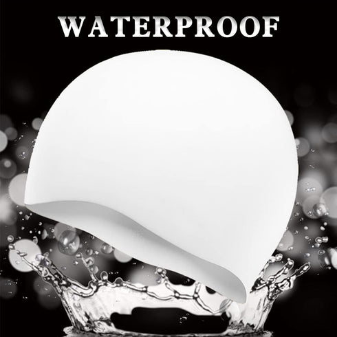 Uttpll Waterproof Silicone Swim Cap, Comfortable Bathing Cap for Women and Men