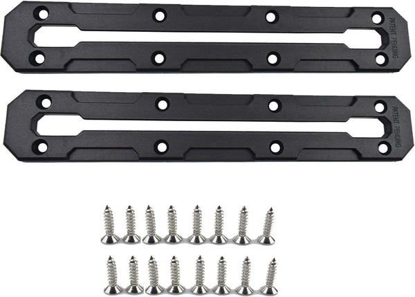 Kayak Track Mount Low Profile Nylon Rail Track, Kayak Fishing Accessories, 6/9/12 inch (1/2 pack) (9 inch(2pack))