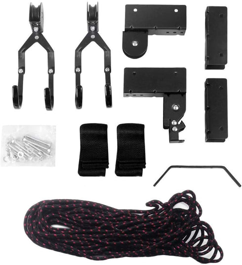 Kayak Ceiling Storage Bike Mount Hoist Lift System for Canoe Paddleboard Bike Ladder 100 lbs Capacity with Straps