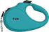 TUG Monochrome Tiny Retractable Dog Leash - 360° Tangle-Free Cat Leash, 10 ft Strong Nylon Tape (Tiny, Aqua)