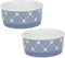 Bone Dry Trellis Paw Print Pet Bowl Set, Non-Slip Silicone Bottom, Microwave & Dishwasher Safe, 2 Count