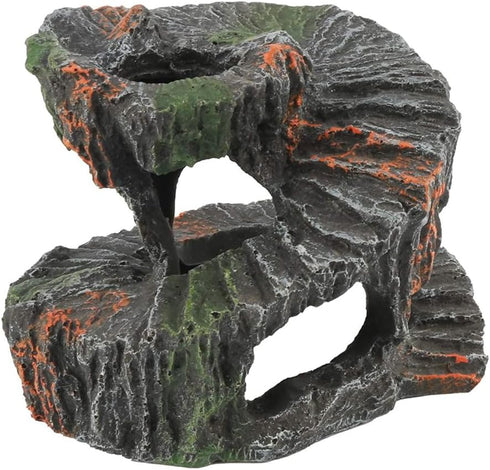 Housoutil Turtle Terrace Tortoise Tank Decoration, Hiding Cave Aquarium Model, Landscaping Tool, Fish Tank Ornament