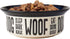 PetRageous Eat Drink Repeat Two-Tone Stoneware Dog Bowl, 4-Cup Capacity, Dishwasher Safe, Off-White.