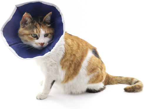 Soft Cat Recovery Collar - Nonwoven Fabric Elizabethan E Collar for Cats and Puppies, Easy to Eat and Drink (S)