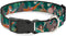 Buckle-Down Plastic Clip Collar - The Jungle Book 8-Character Group, Greens, 1" Wide, Fits 9-15" Neck, Small