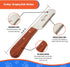 Professional Stripping Knife for Dogs - Pack of 6, Stainless Steel Blades with Wooden Handle Grip